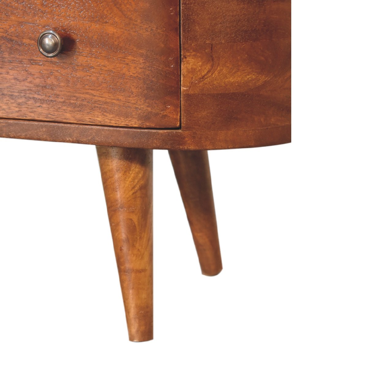 Szafka RTV z litego drewna mango – kasztanowa, 100 cm — model IN3315 - obrazek 8