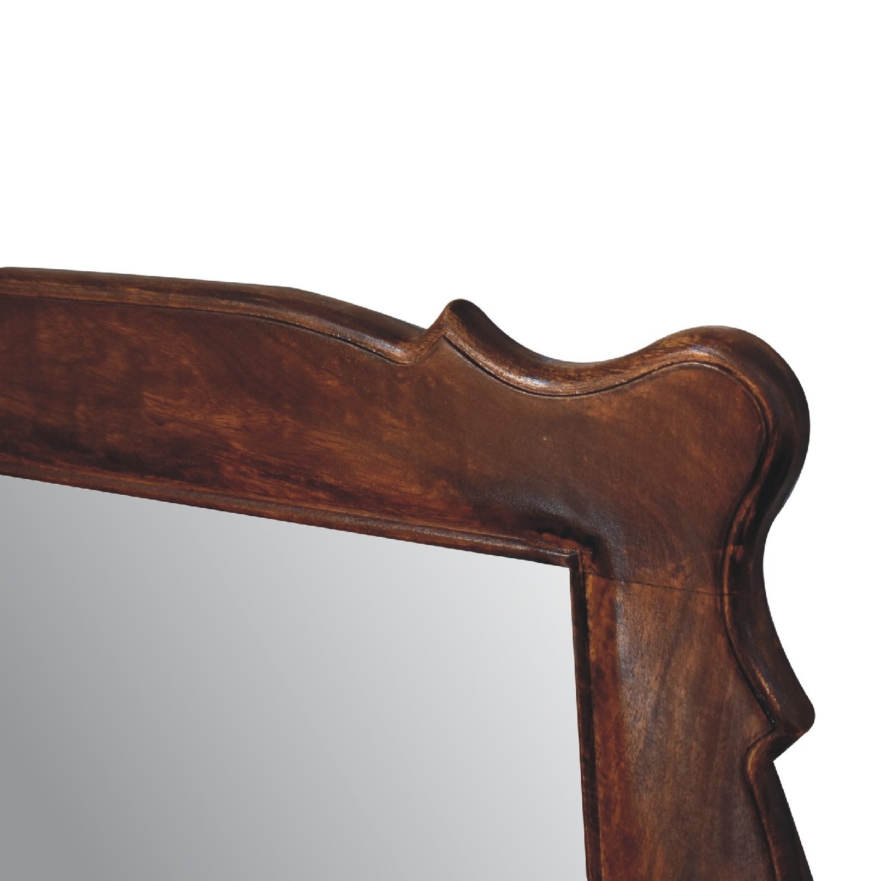 Lustro z litego drewna mango – kasztanowe, 90 cm - Image 4