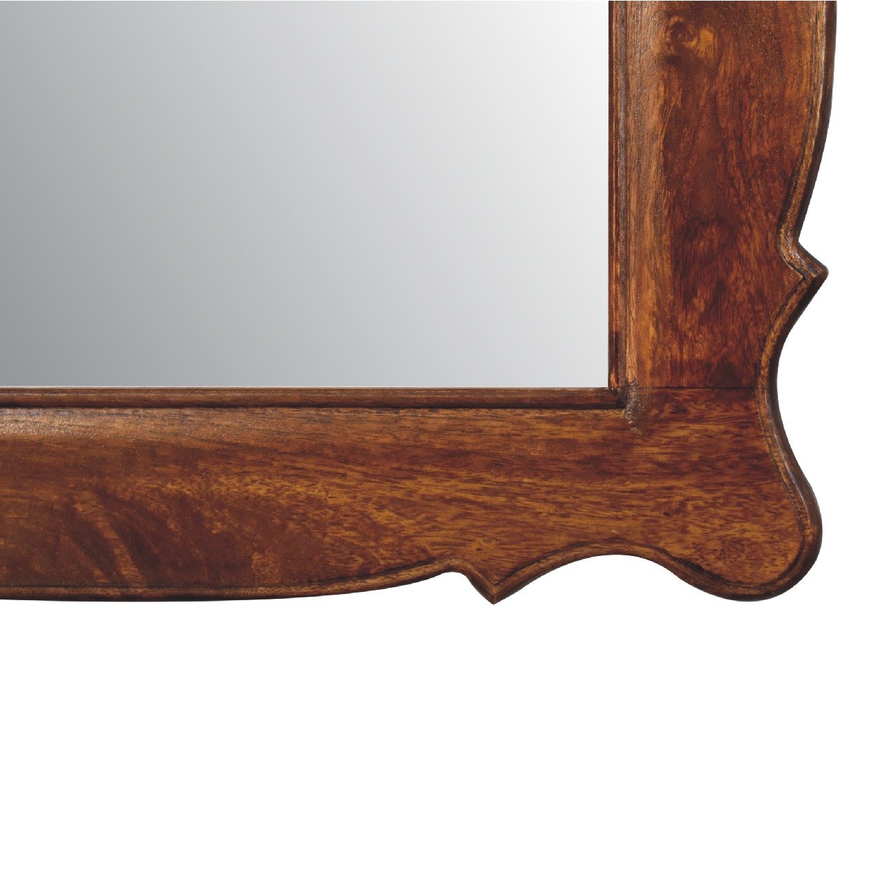 Lustro z litego drewna mango – kasztanowe, 90 cm - Image 5