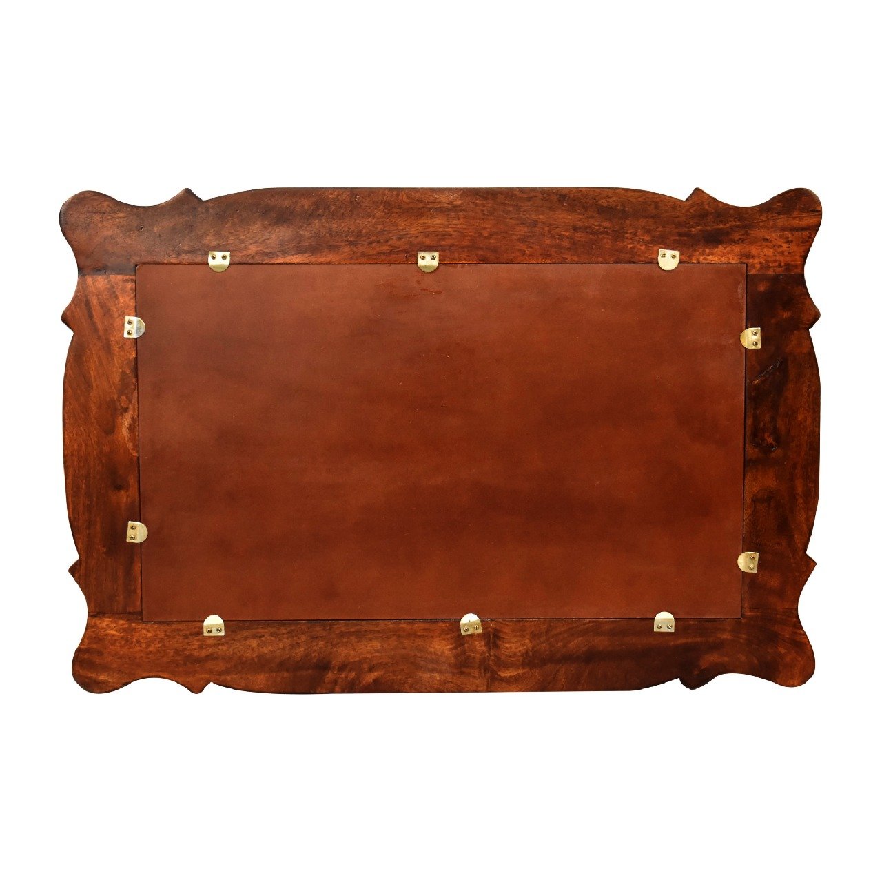 Lustro z litego drewna mango – kasztanowe, 90 cm - Image 6