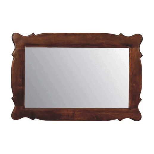 Lustro z litego drewna mango – kasztanowe, 90 cm - Image 7