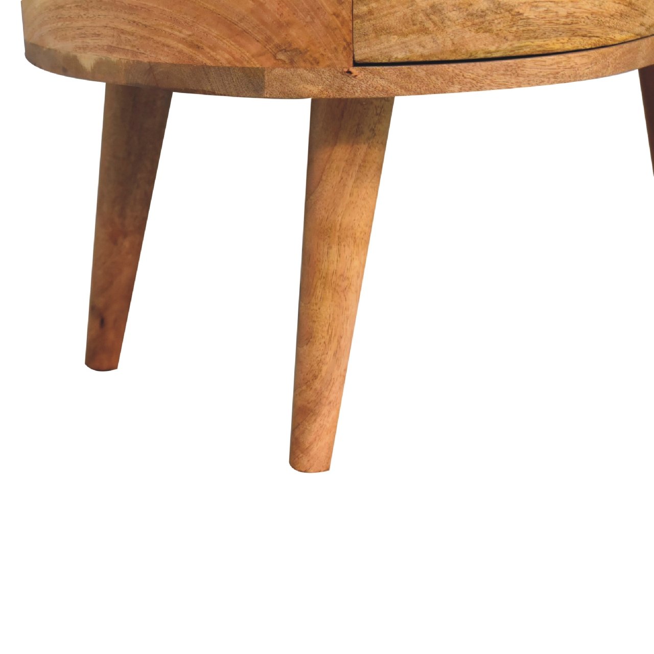 Stolik kawowy z litego drewna mango – dębowy, 80 cm — model IN3319 - Image 7