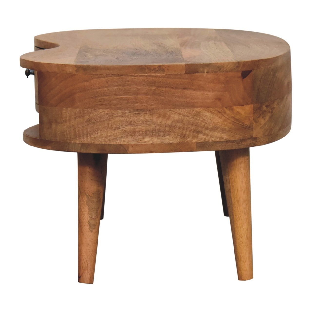 Stolik kawowy z litego drewna mango – dębowy, 80 cm — model IN3319 - Image 8