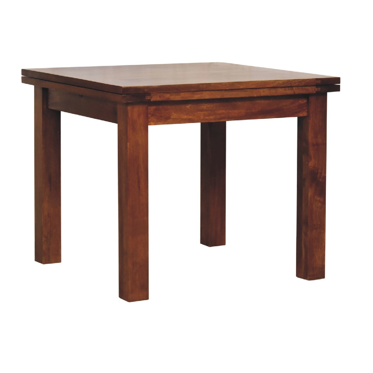 Stół z litego drewna mango – kasztanowy, 90 cm — model IN3321 - obrazek 2