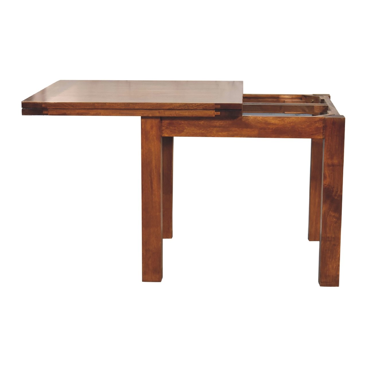 Stół z litego drewna mango – kasztanowy, 90 cm — model IN3321 - obrazek 3