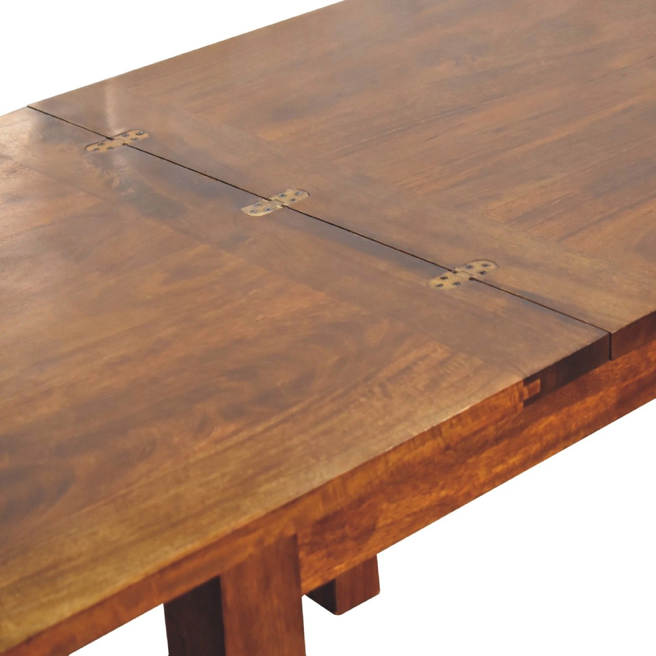 Stół z litego drewna mango – kasztanowy, 90 cm — model IN3321 - obrazek 6