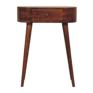 Konsola z litego drewna mango – kasztanowa, 60 cm — model IN3325