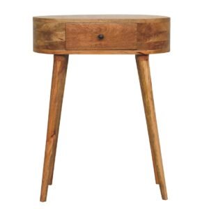 Konsola z litego drewna mango – dębowa, 60 cm