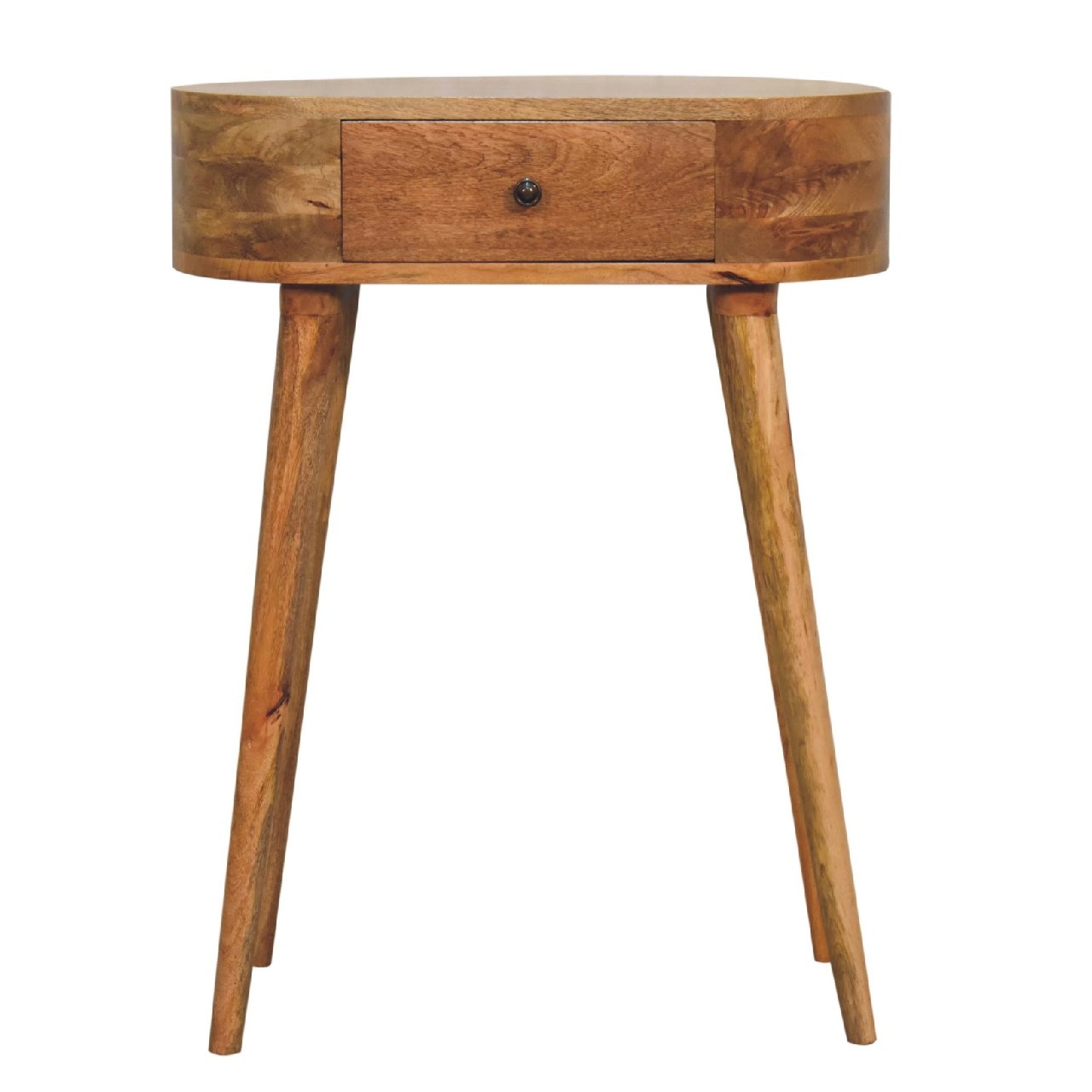 Konsola z litego drewna mango – dębowa, 60 cm