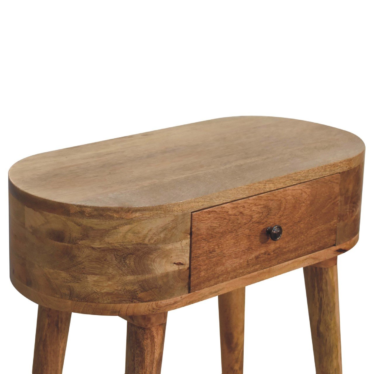 Konsola z litego drewna mango – dębowa, 60 cm - Image 5