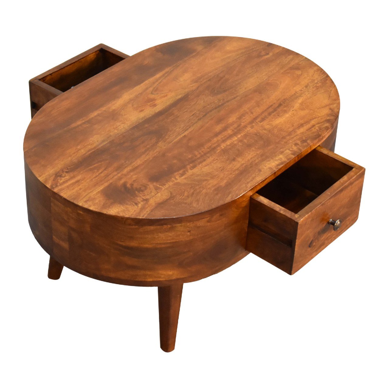 Stolik kawowy Artisan IN3329 – lite drewno mango, wykończenie kasztanowe - obrazek 6
