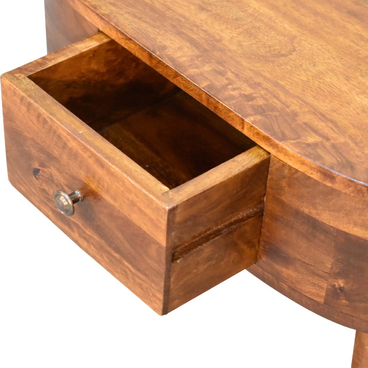 Stolik kawowy Artisan IN3329 – lite drewno mango, wykończenie kasztanowe - obrazek 7