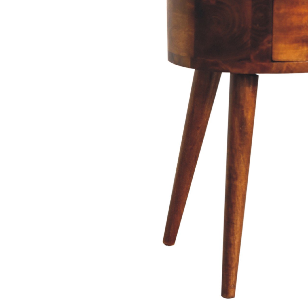 Szafka nocna z litego drewna mango – kasztanowa, 35 cm — model IN3331 - obrazek 7