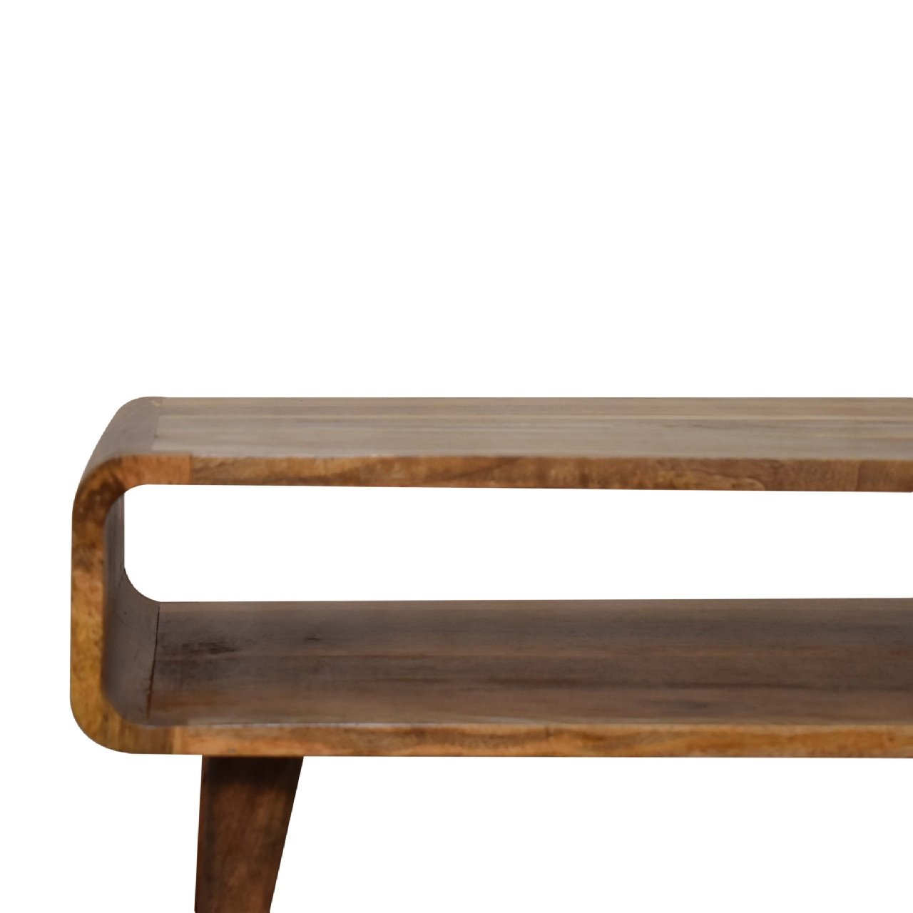 Szafka RTV z litego drewna mango – dębowa, 65 cm - obrazek 4