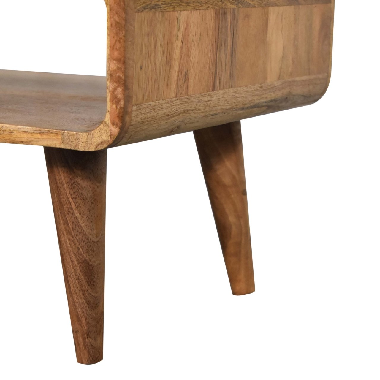Szafka RTV z litego drewna mango – dębowa, 65 cm - obrazek 5