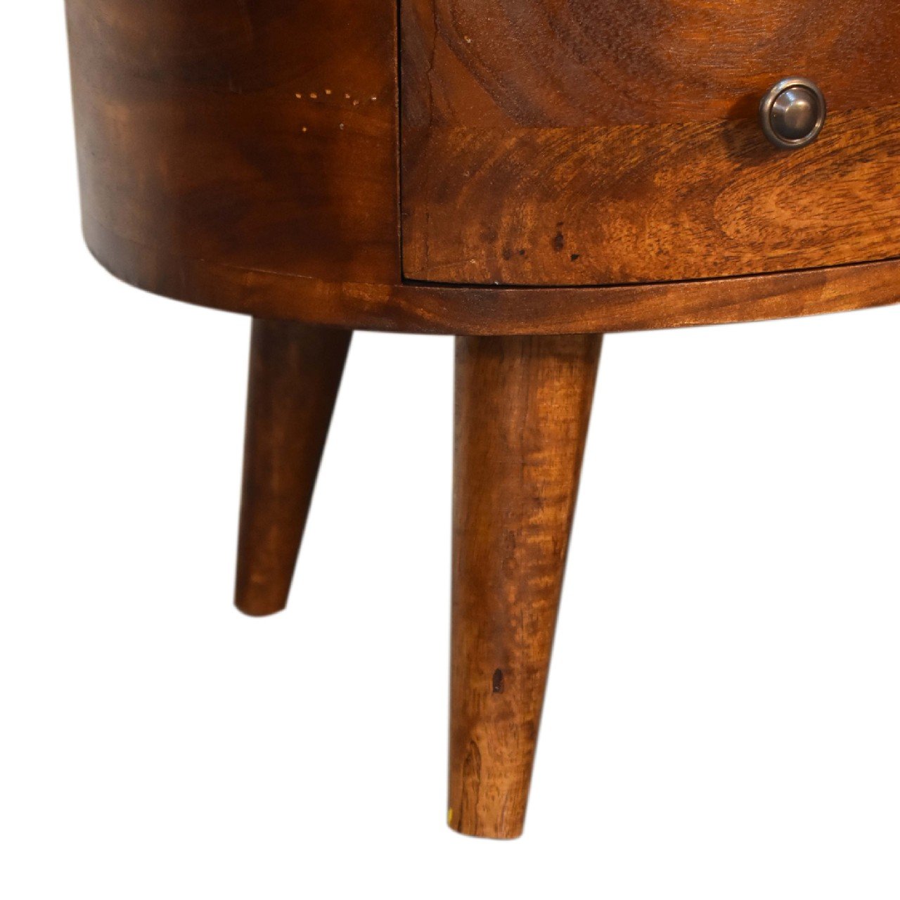 Stolik kawowy z litego drewna mango – kasztanowy, 70 cm - Image 7