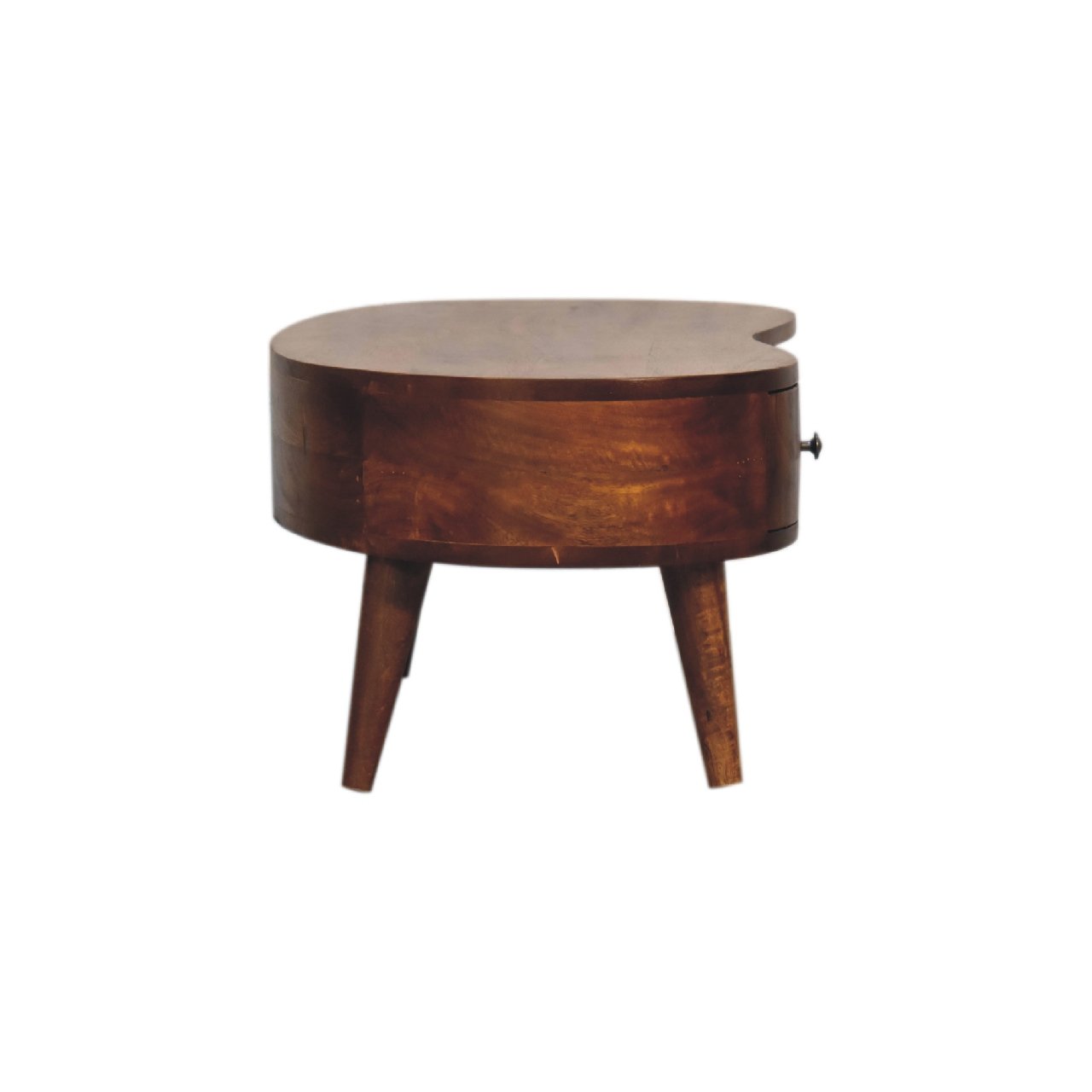 Stolik kawowy z litego drewna mango – kasztanowy, 70 cm - Image 8
