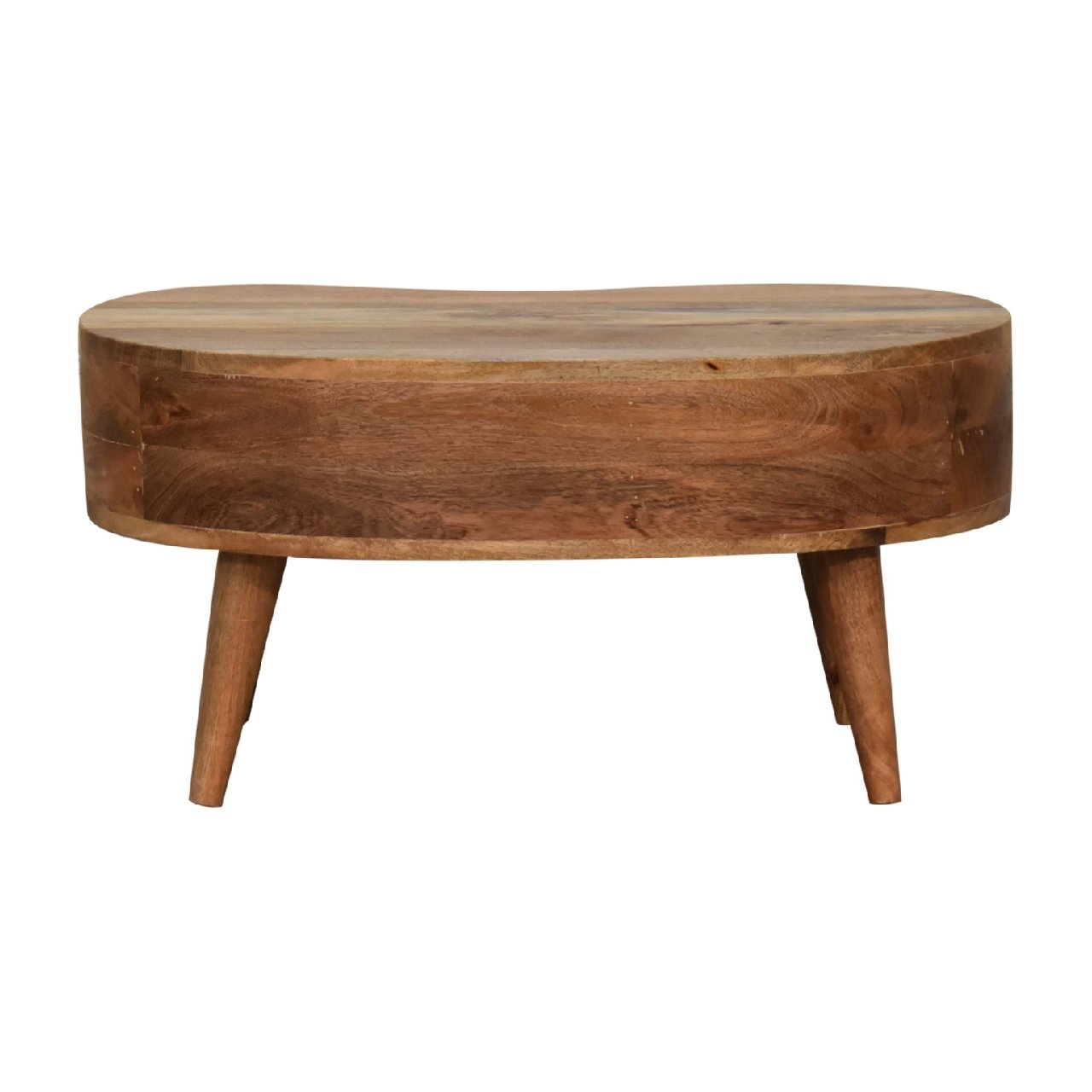 Stolik kawowy z litego drewna mango – dębowy, 70 cm - Image 9