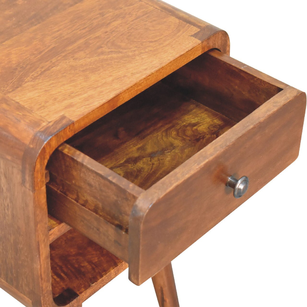 Szafka nocna Artisan IN3350 – lite drewno mango, wykończenie kasztanowe - obrazek 6