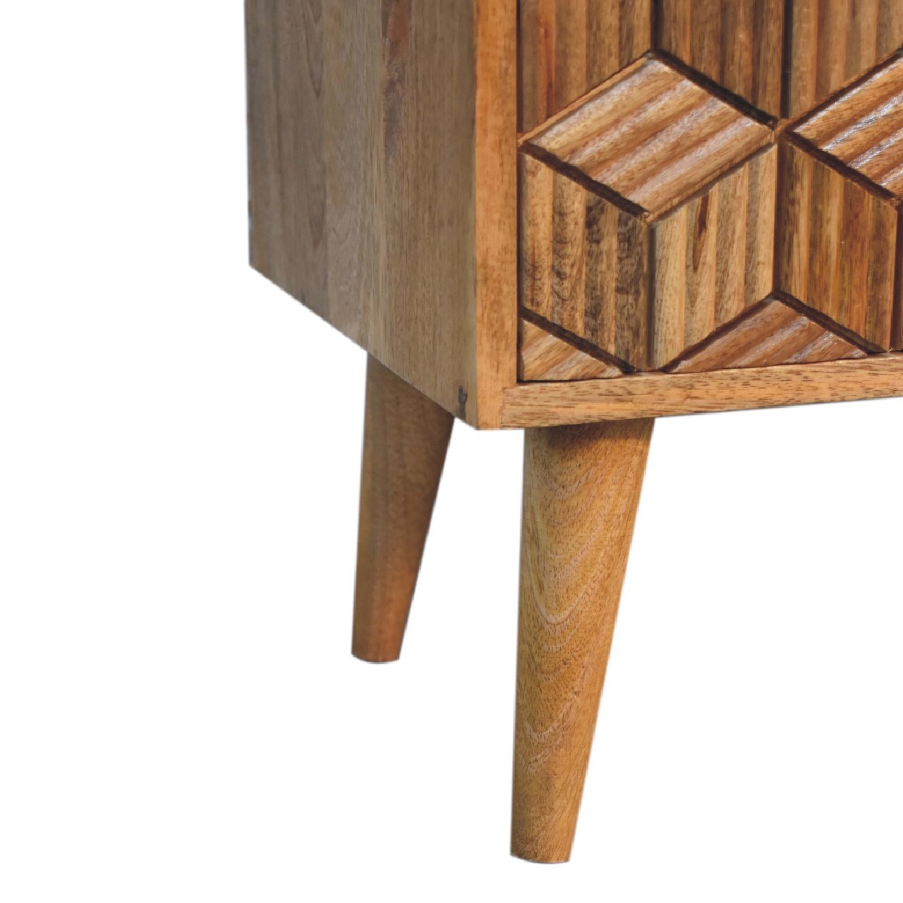 Szafka RTV z litego drewna mango – dębowa, 110 cm — model IN3367 - obrazek 7