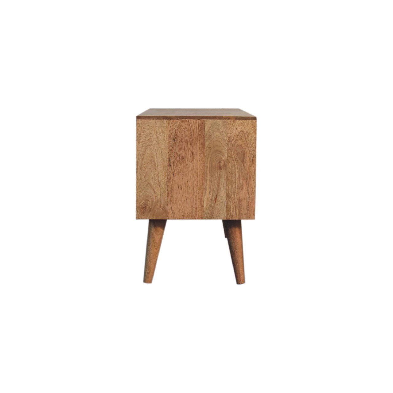 Szafka RTV z litego drewna mango – dębowa, 110 cm — model IN3367 - obrazek 8