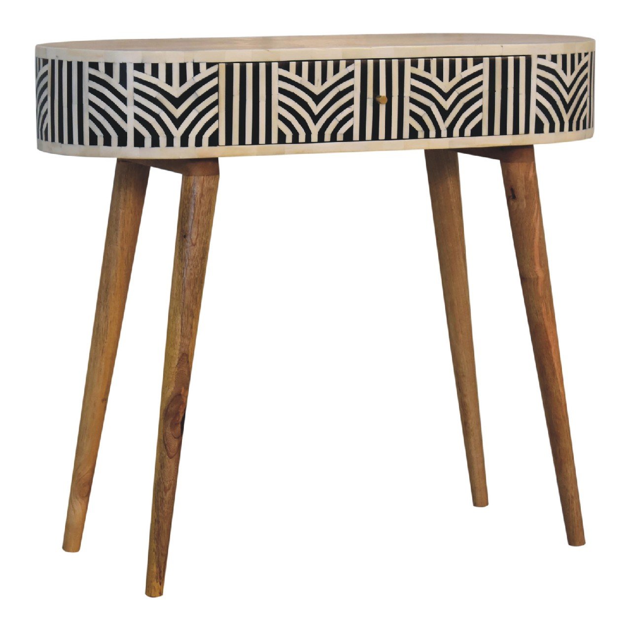 Stół z litego drewna mango – dębowy, 90 cm — model IN3383 - obrazek 2