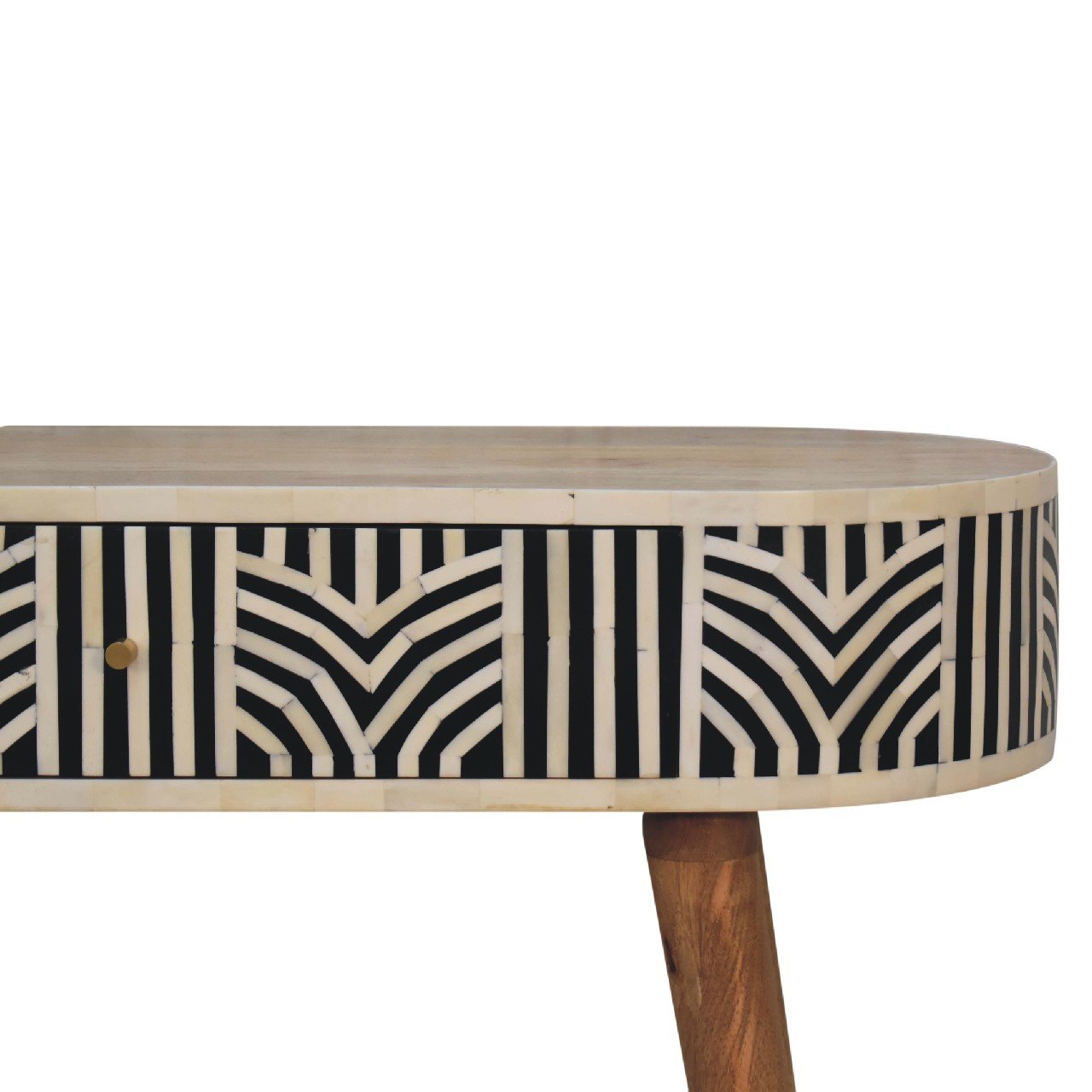 Stół z litego drewna mango – dębowy, 90 cm — model IN3383 - obrazek 4