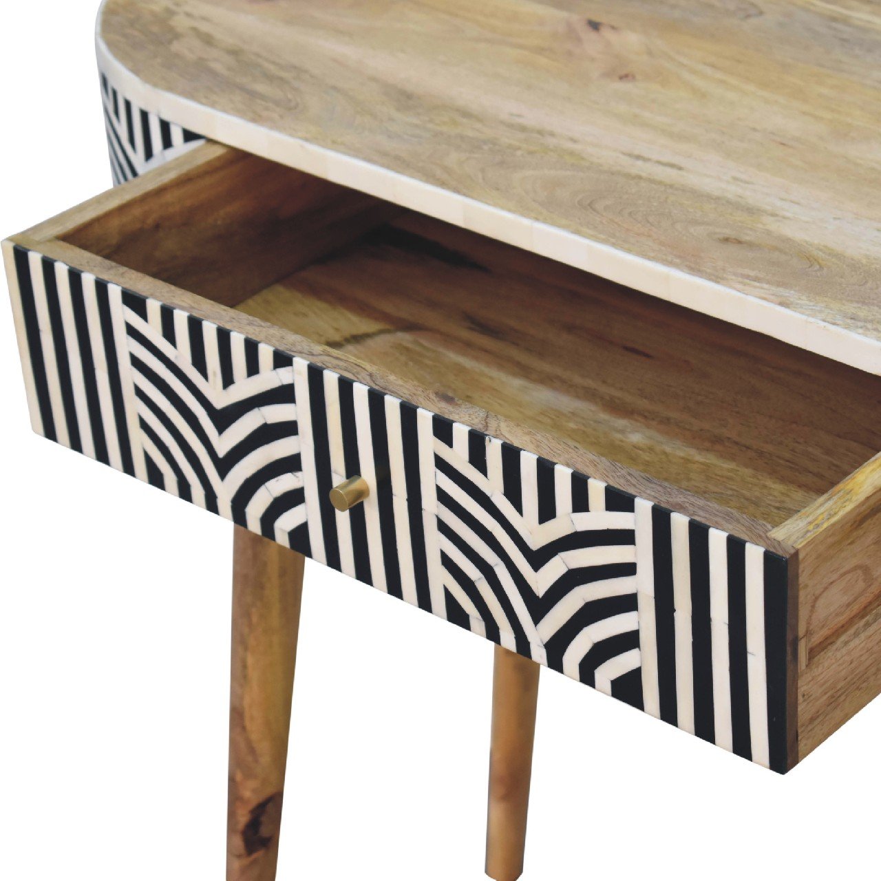 Stół z litego drewna mango – dębowy, 90 cm — model IN3383 - obrazek 6