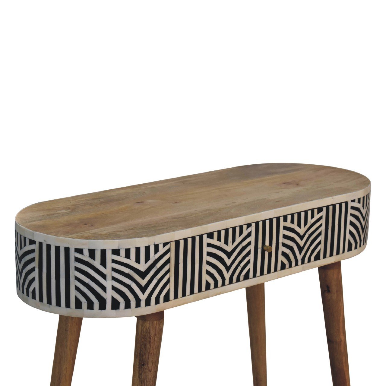 Stół z litego drewna mango – dębowy, 90 cm — model IN3383 - obrazek 7