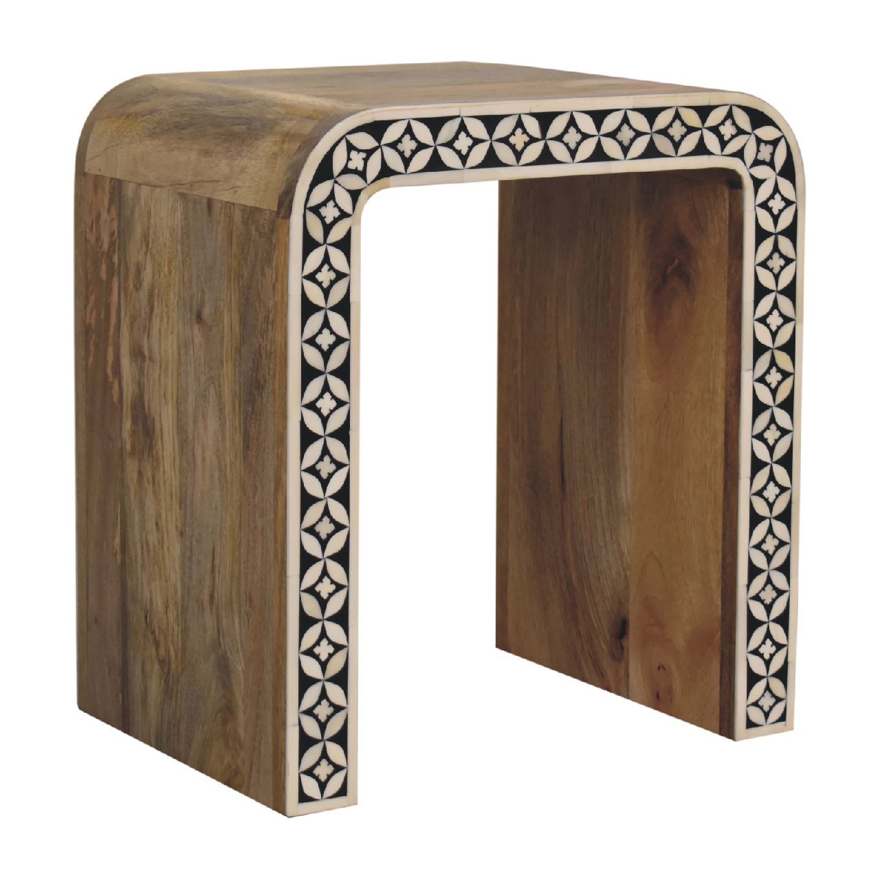 Stolik kawowy Artisan IN3385 – lite drewno mango, wykończenie dębowe - obrazek 2