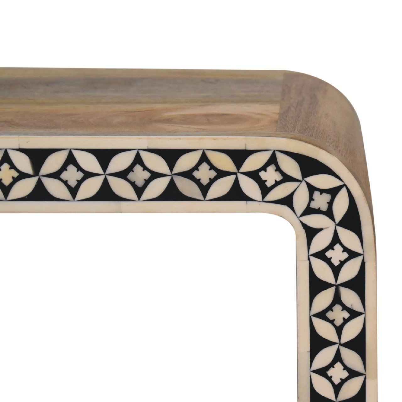 Stolik kawowy Artisan IN3385 – lite drewno mango, wykończenie dębowe - obrazek 4