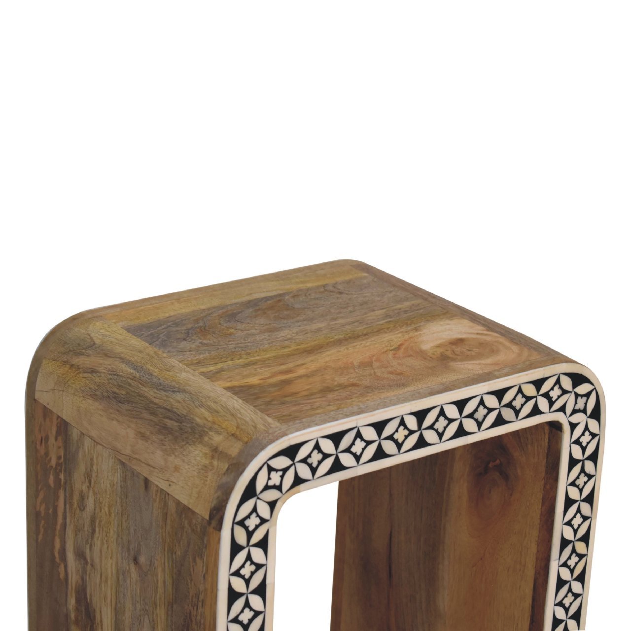 Stolik kawowy Artisan IN3385 – lite drewno mango, wykończenie dębowe - obrazek 5