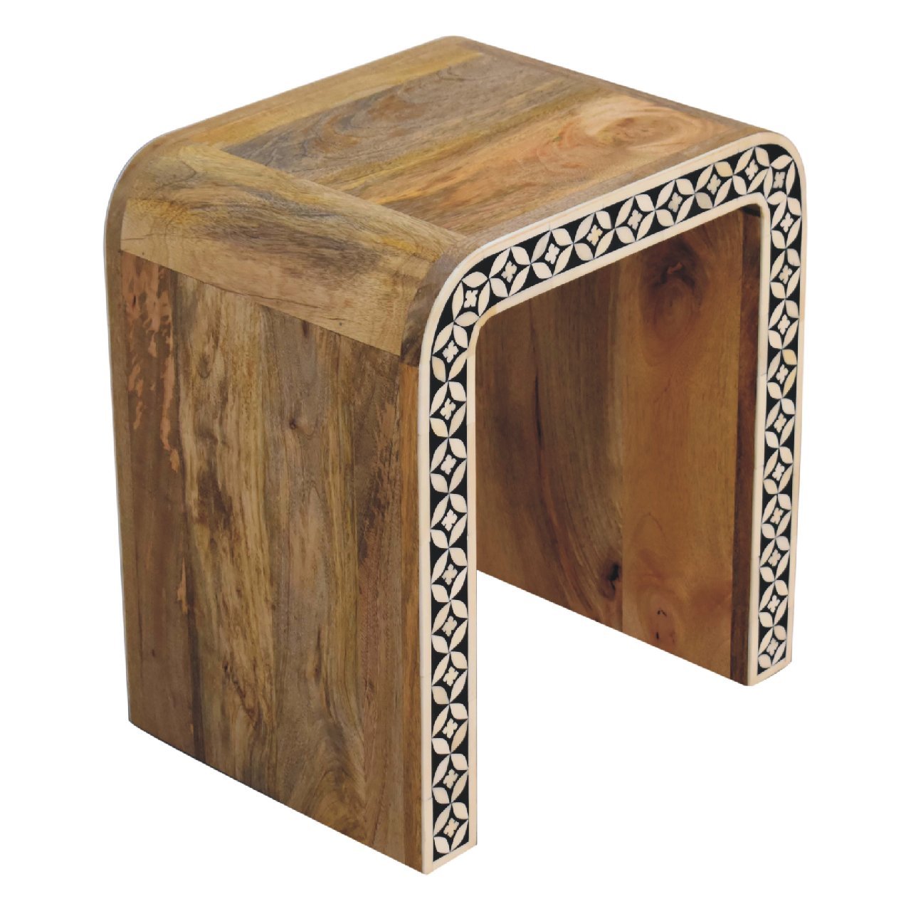 Stolik kawowy Artisan IN3385 – lite drewno mango, wykończenie dębowe - obrazek 6