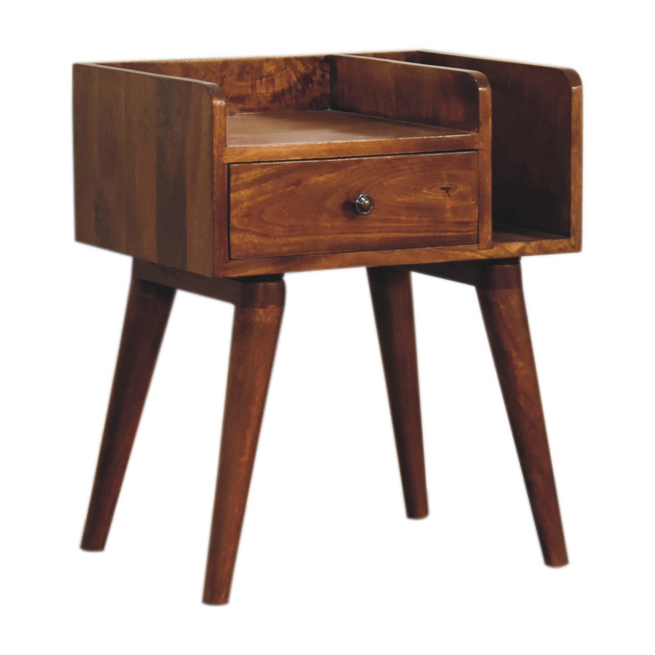Szafka nocna z naturalnych materiałów – kasztanowa, 45 cm — model IN3388 - Image 3