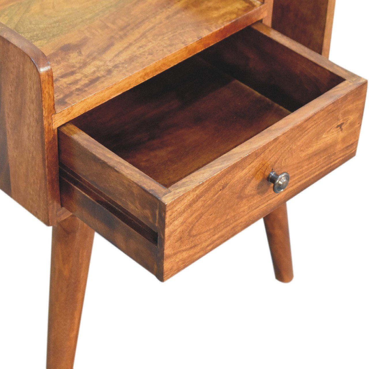 Szafka nocna z naturalnych materiałów – kasztanowa, 45 cm — model IN3388 - Image 6