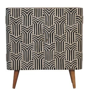 Szafka z litego drewna mango – dębowa, 75 cm
