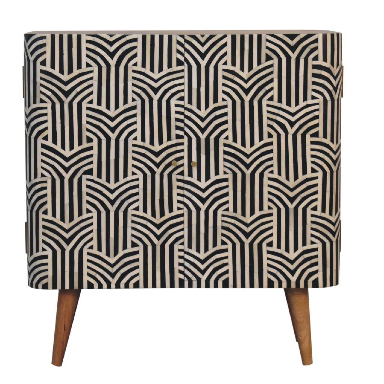Szafka z litego drewna mango – dębowa, 75 cm
