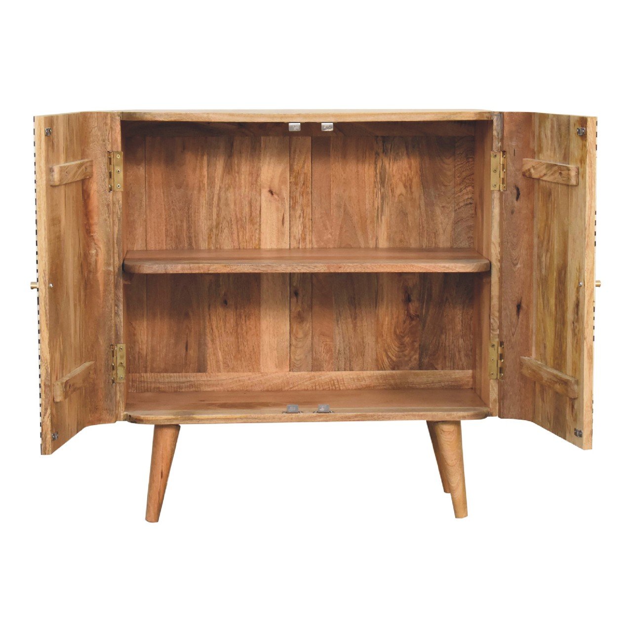 Szafka z litego drewna mango – dębowa, 75 cm - Image 7
