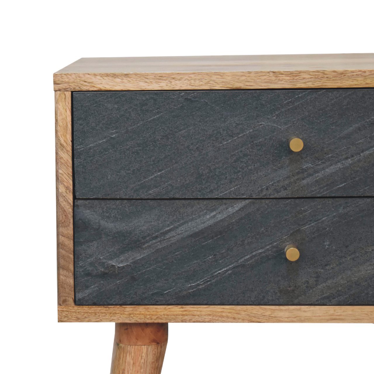 Szafka nocna Artisan IN3396 – lite drewno mango, wykończenie dębowe - obrazek 4