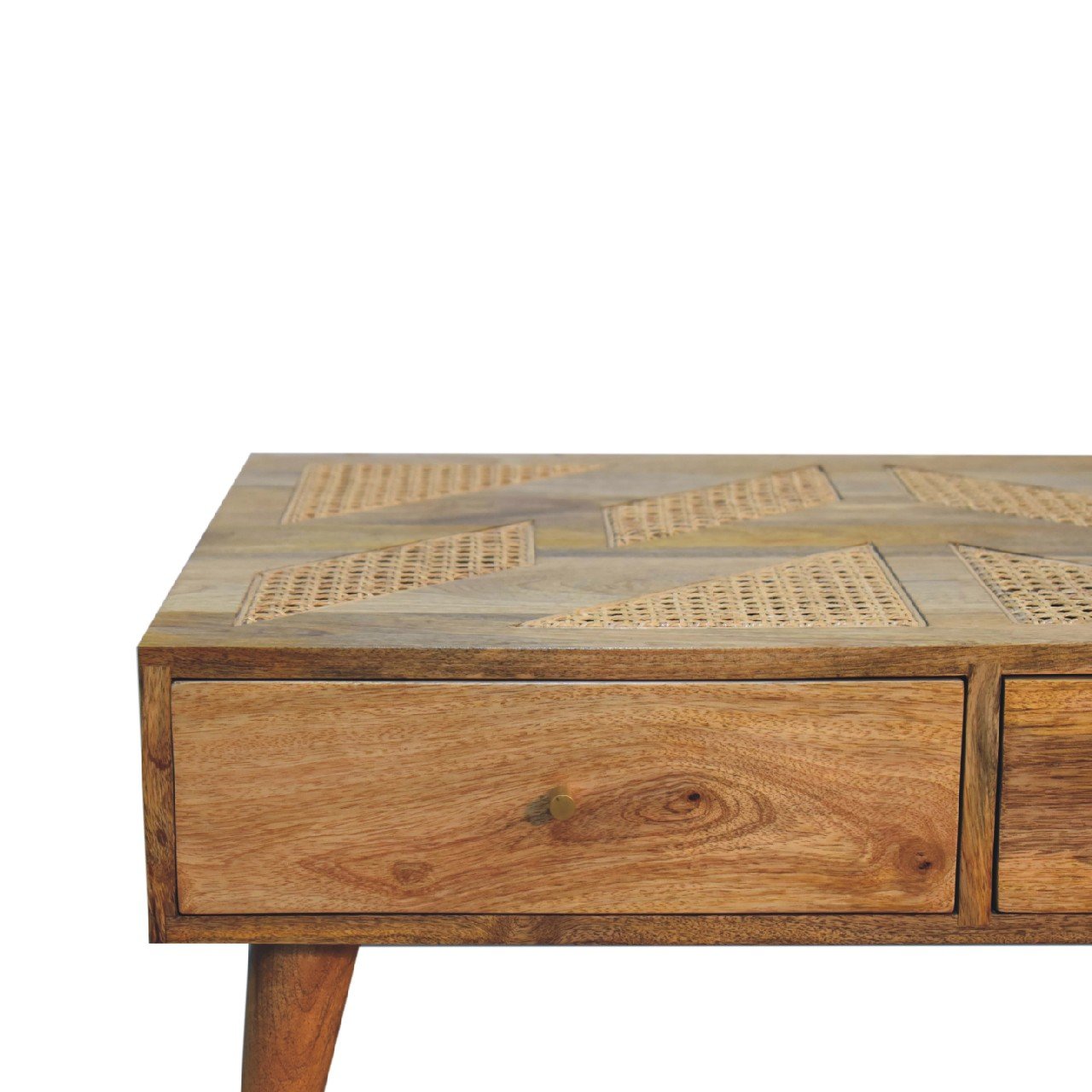 Stolik kawowy Artisan IN3400 – lite drewno mango, wykończenie dębowe - obrazek 4