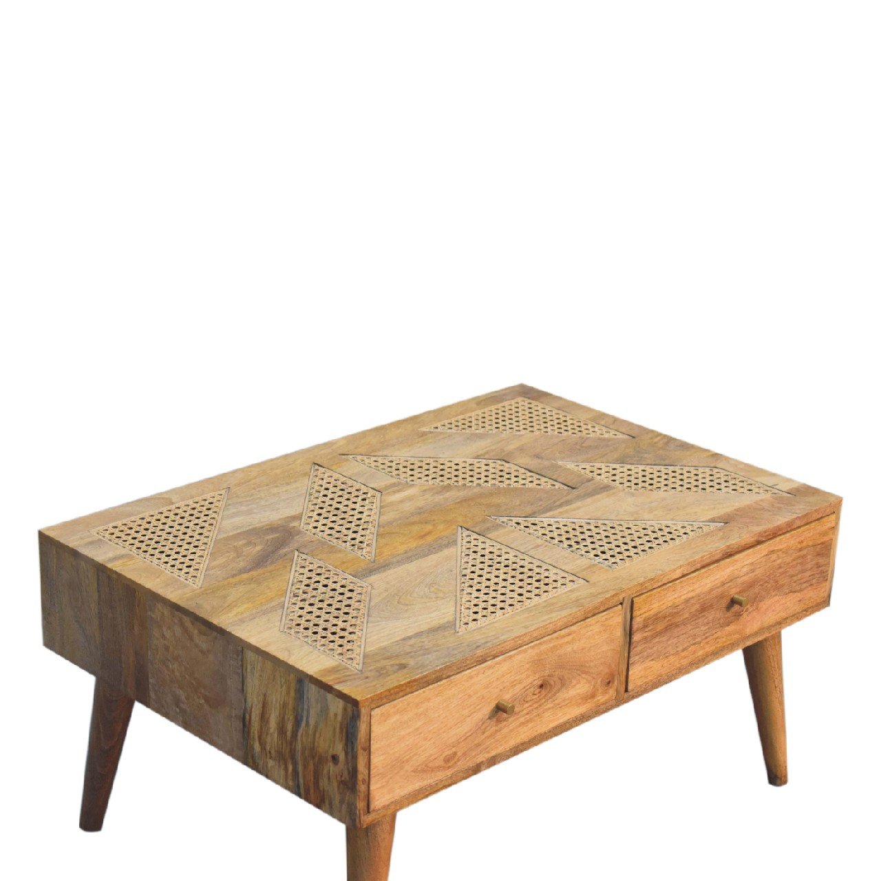 Stolik kawowy Artisan IN3400 – lite drewno mango, wykończenie dębowe - obrazek 5