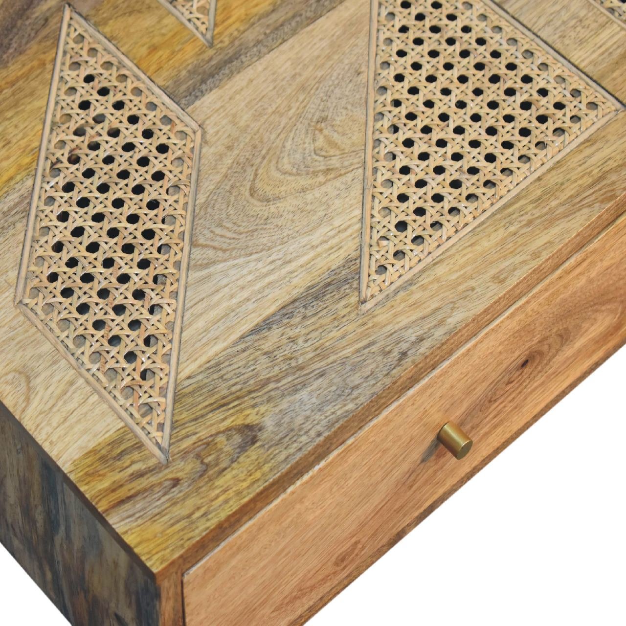 Stolik kawowy Artisan IN3400 – lite drewno mango, wykończenie dębowe - obrazek 6
