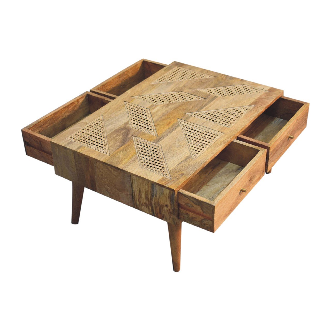 Stolik kawowy Artisan IN3400 – lite drewno mango, wykończenie dębowe - obrazek 7