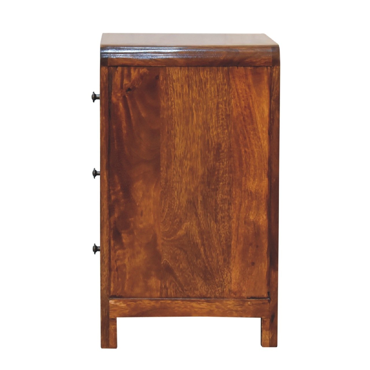 Szafka nocna z litego drewna mango – kasztanowa, 45 cm — model IN3402 - obrazek 8