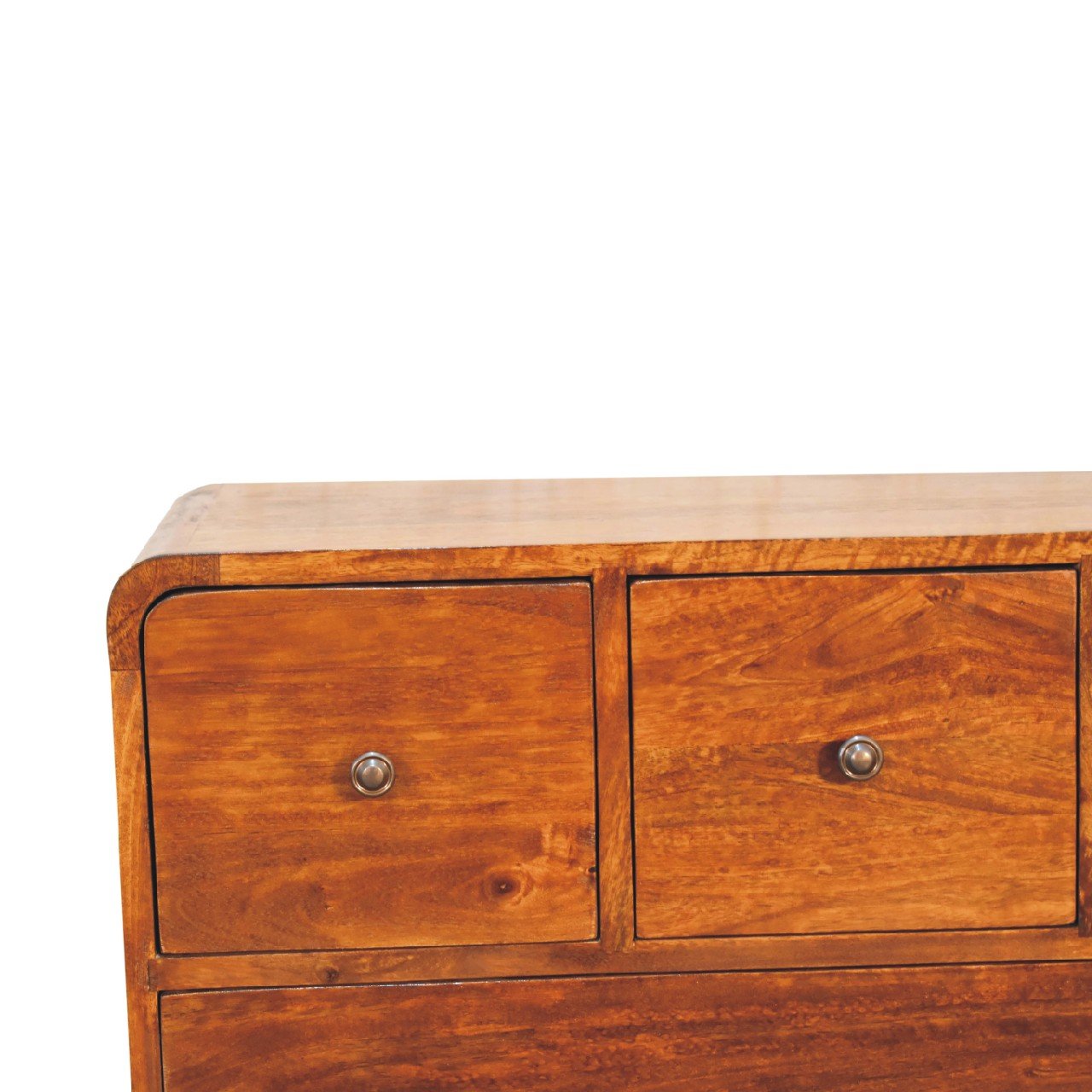 Komoda z litego drewna mango – kasztanowa, 75 cm — model IN3405 - Image 4