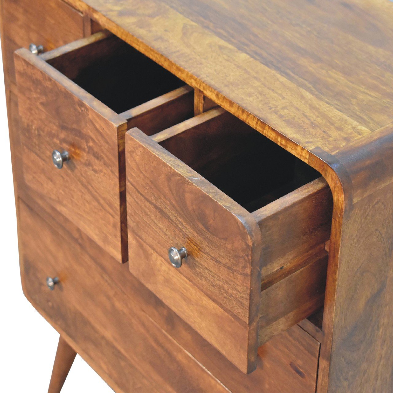 Komoda z litego drewna mango – kasztanowa, 75 cm — model IN3405 - Image 6