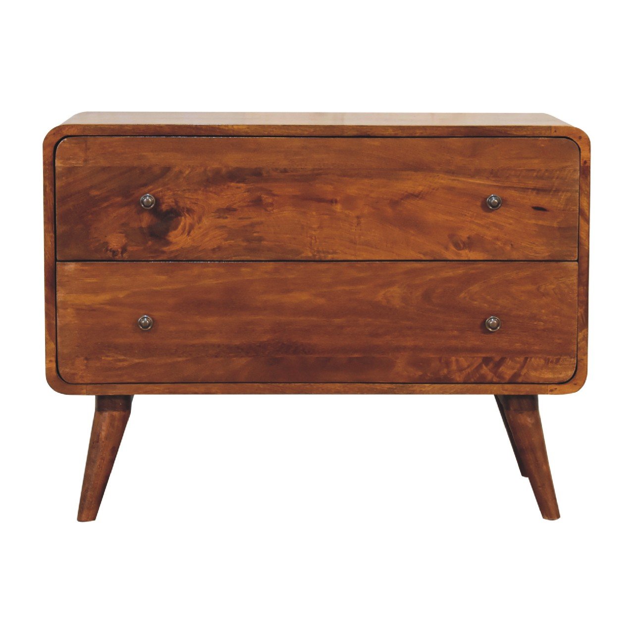 Komoda z litego drewna mango – kasztanowa, 80 cm