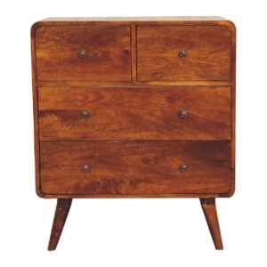 Komoda z litego drewna mango – kasztanowa, 70 cm