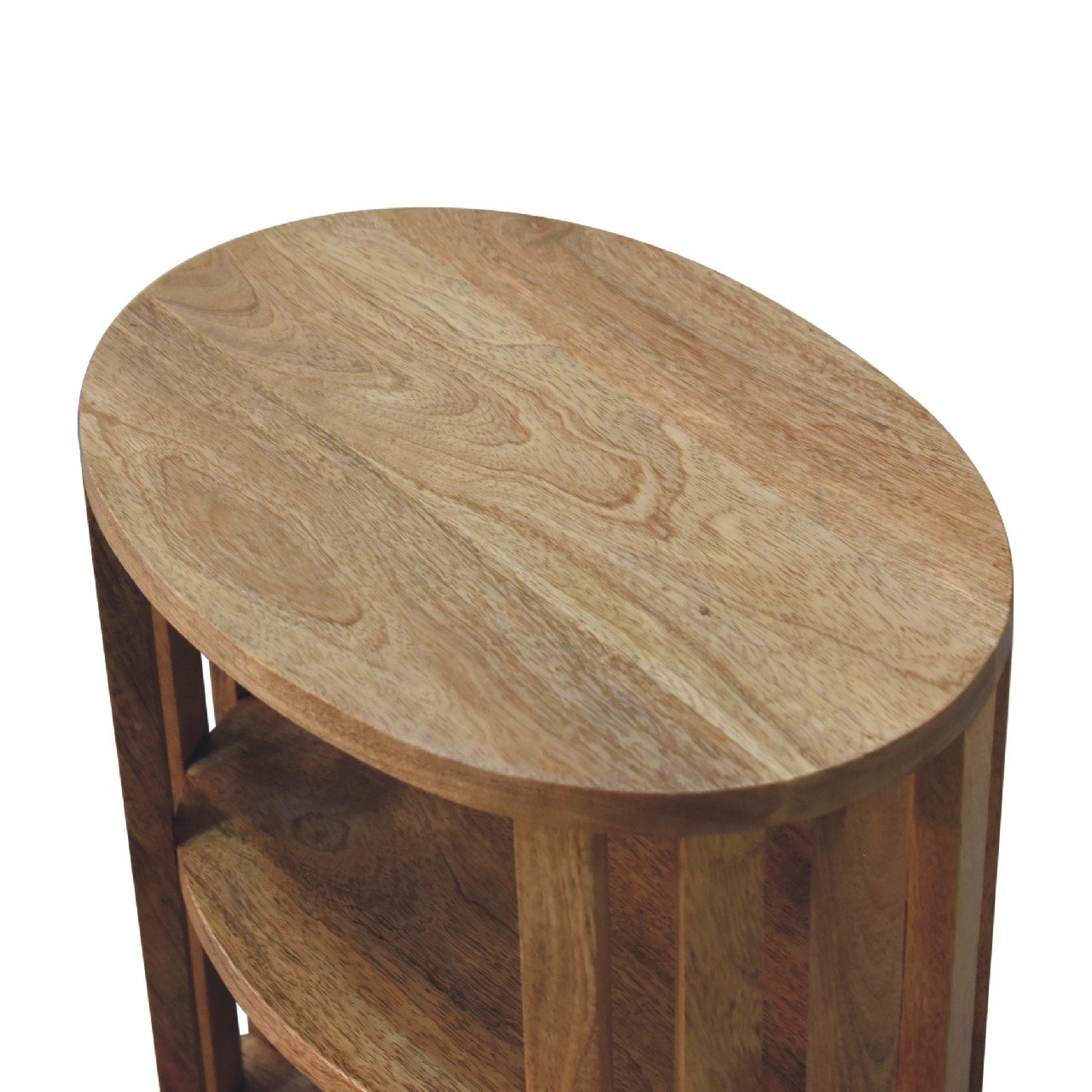 Szafka nocna z litego drewna mango – dębowa, 36 cm — model IN3414 - obrazek 6