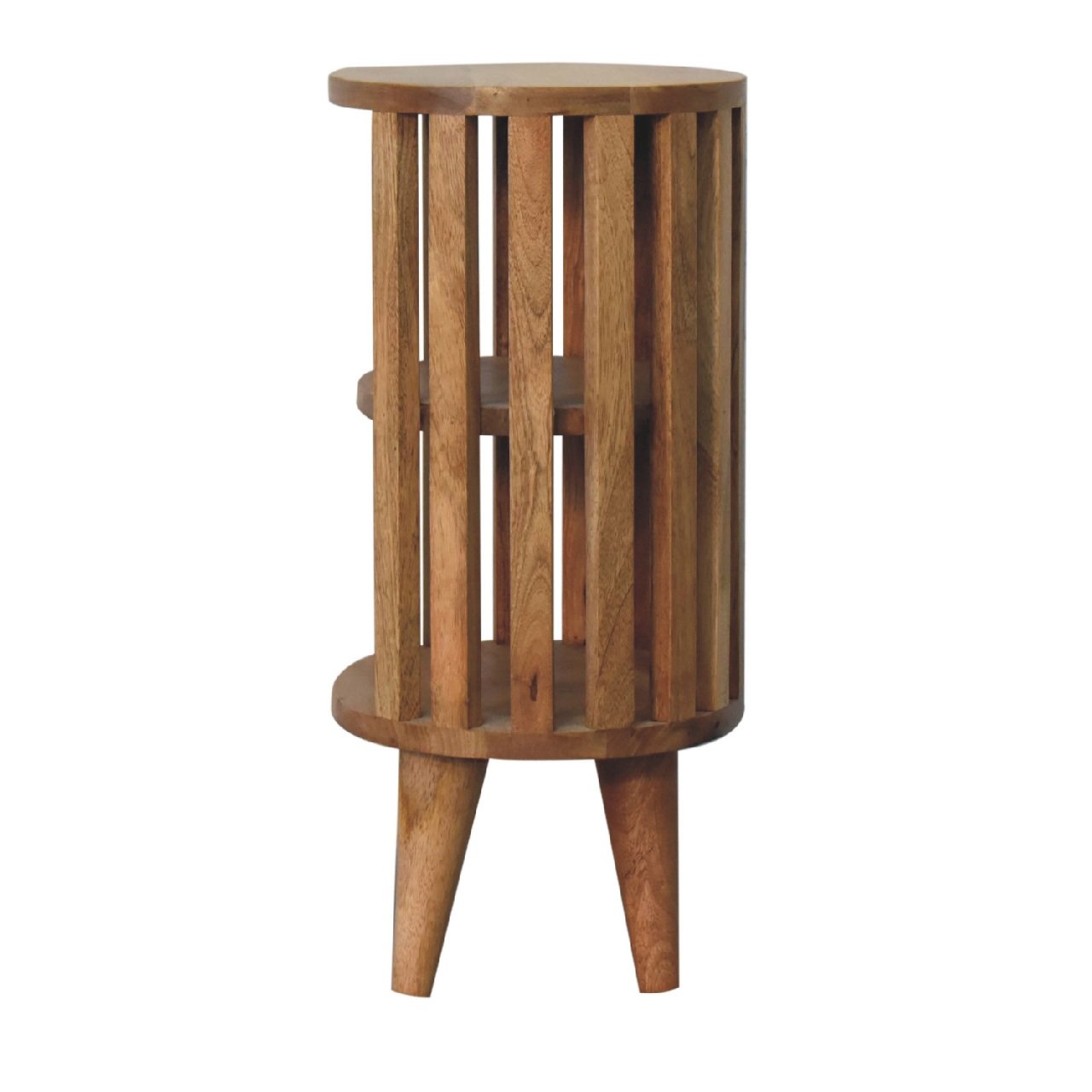 Szafka nocna z litego drewna mango – dębowa, 36 cm — model IN3414 - obrazek 8